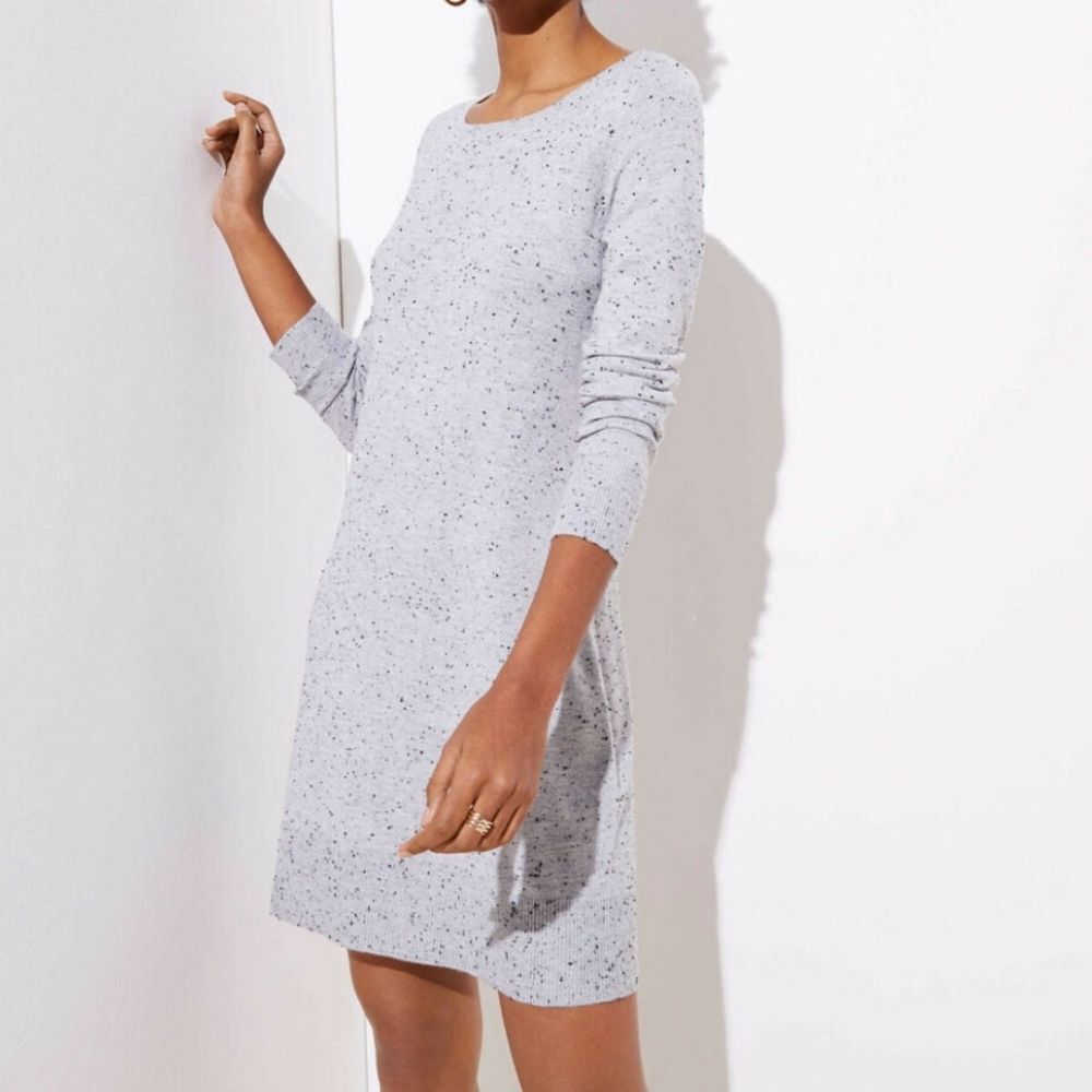 Loft Speckled Sweater Dress Sz M